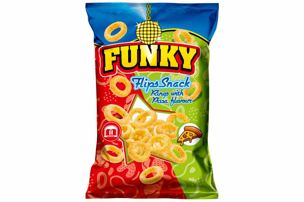 Funky Flips Snack Rings Pizza 80g