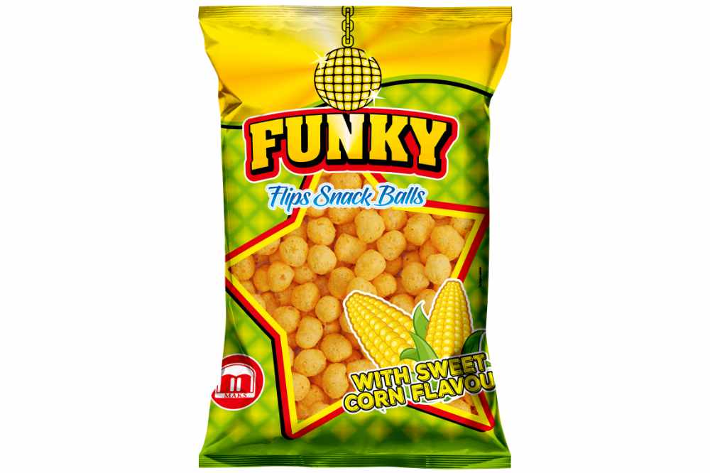Funky Flips Snack Balls Sweet Corn 80g
